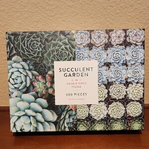 Succulent Garden 2-in-1 Double Sided Puzzle